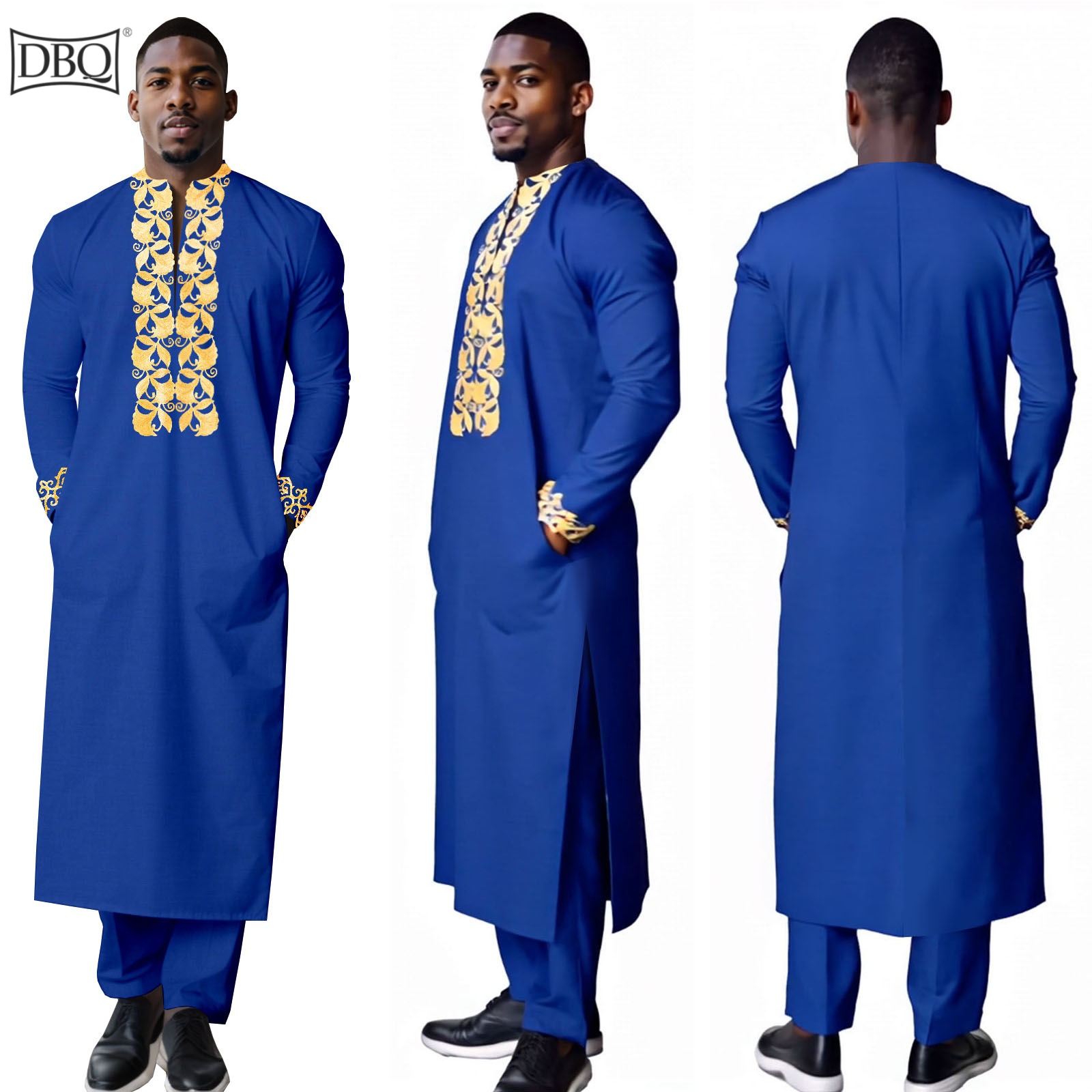 Men'S Formal Ethnic Wear - DBQ Men's African Dashiki Set Customizable