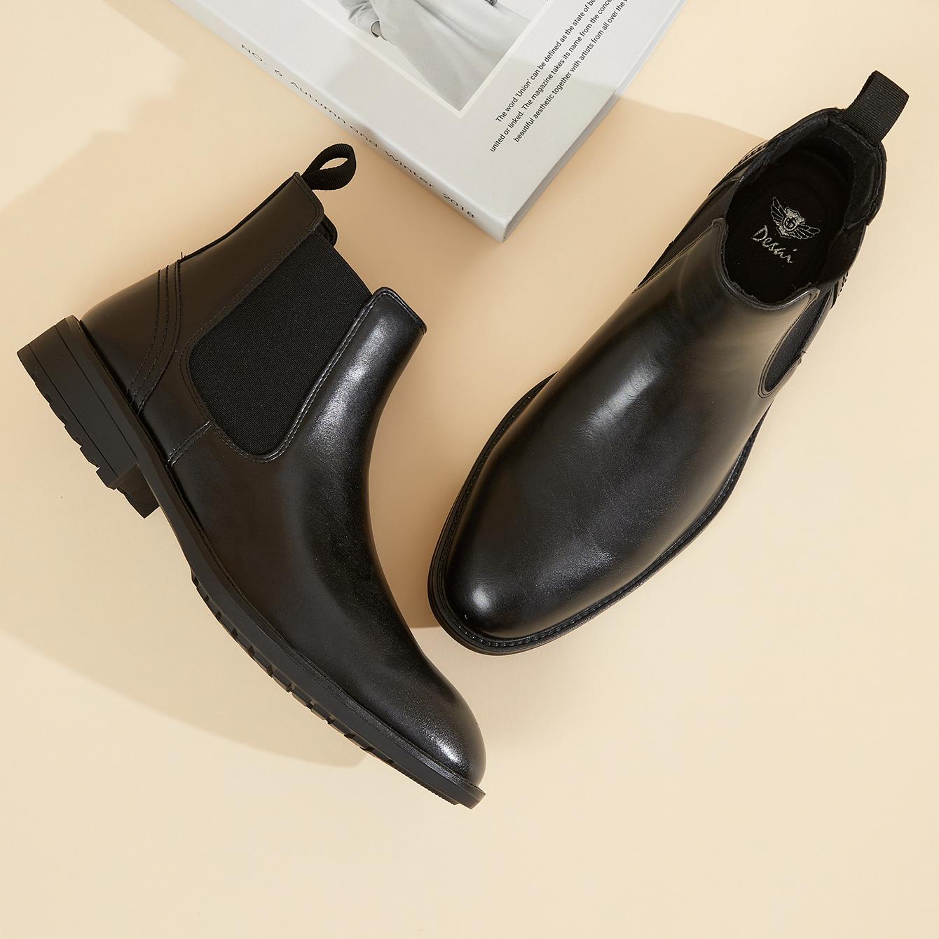 Men Leather Chelsea Boots Slip - огляд і ціна Men'S Formal Wear