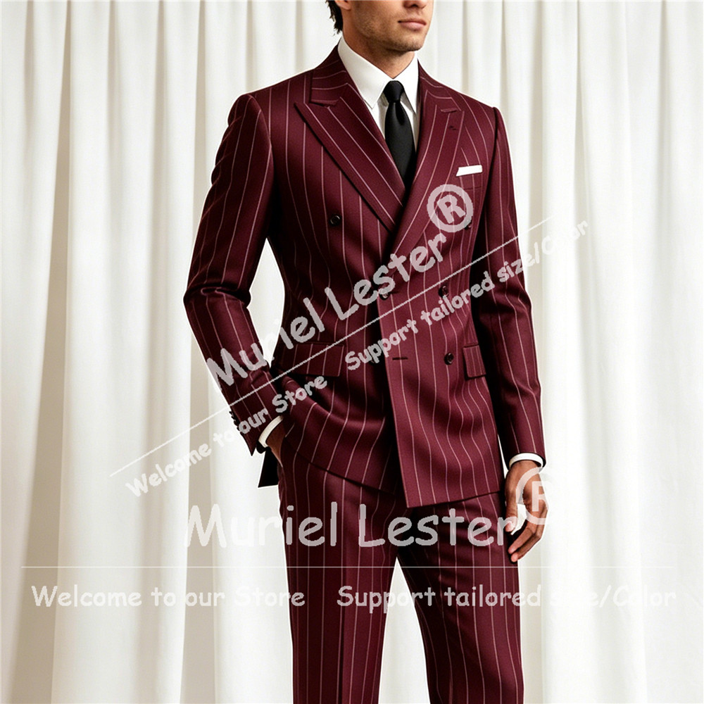 Elegant Stripes Suit Men 2 Pie - огляд і ціна Men'S Formal Wear