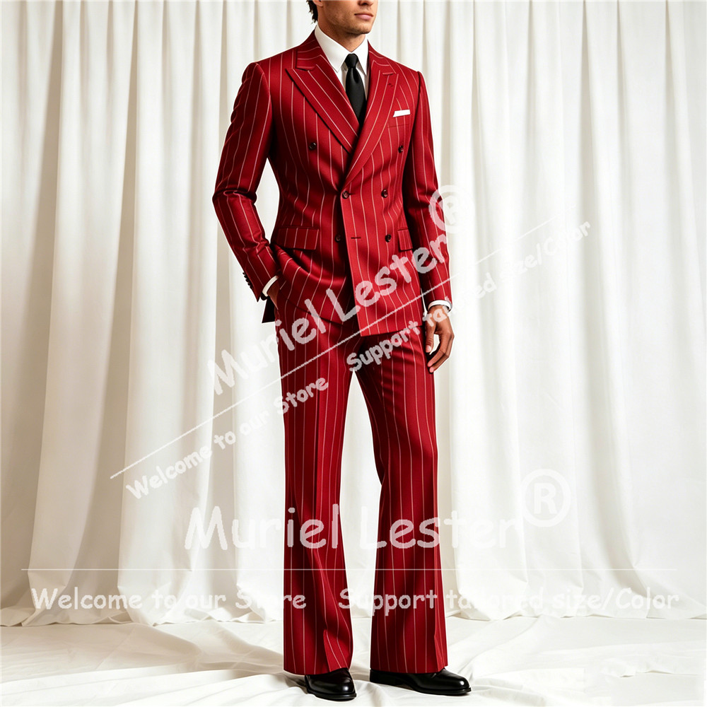 Elegant Stripes Suit Men 2 Pie - огляд і ціна Men'S Formal Wear